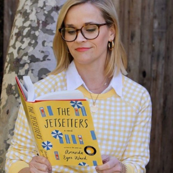 DRAPER JAMES Natalie Sweatshirt in Yellow Gingham Large NWOT Reese Withe… - Picture 2 of 8